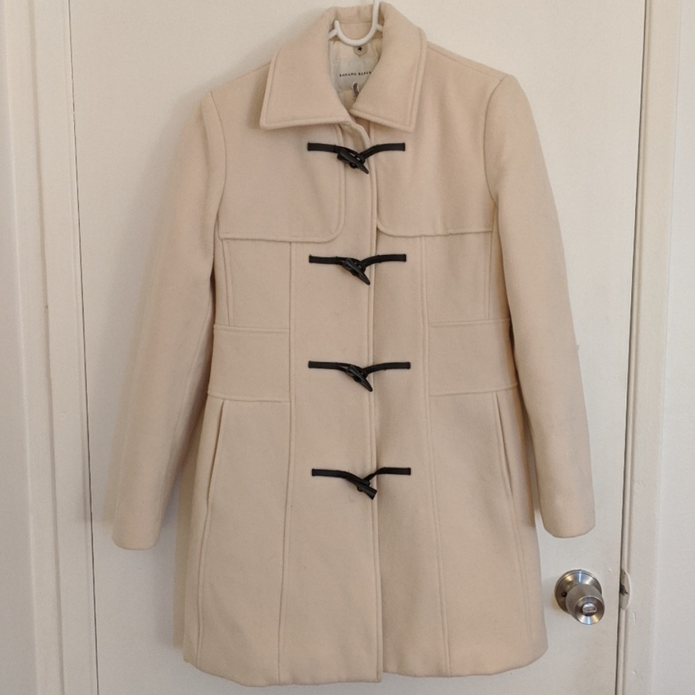 Banana Republic Wool Blend Toggle Pea Coat